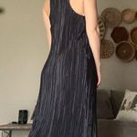 Long ribbed texture navy vest/ sleeveless drape Blue Size M Photo 1
