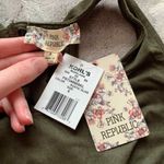 Pink republic  Womens Small Dress Olive Green Lace Up Back Tank Casual ALine Mini Photo 3