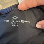 Aerie  Real Me Swim Black Bikini Bottoms High Cut Cheeky Large Swimsuit Photo 2