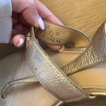 Coach  Vienna Gold T strap pebble leather sandal Photo 4