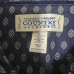 Victoria's Secret  Country Collection Vintage 90s Blue Pajama Top Size Large Photo 2