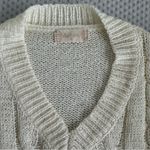 Altar'd State Altar’d State cable knit v neck cropped sweater vest in white size medium Photo 3