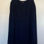 Enfocus Studio EUC  Navy Mini Dress with Attached Sheer Cape sz 12 Photo 2