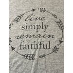 Simply Faithful Gray V Neck T-Shirt Shirt Live Simply Remain Faithful Sz Small Photo 1