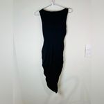 Bongo Black Bodycon Mini Dress Sz Small Ruched Stretch Sleeveless Party Dress Photo 7