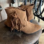 True Craft Western Boots Ankle Booties Golden Chestnut Brown Side Zip Cowboy Womens 7.5 New Photo 2
