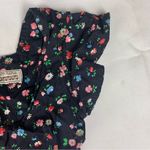 vintage women's XS small Saks Fifth Ave Young dimensions black floral tiered mid Photo 5
