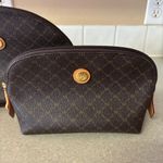 Rioni Signature Logo Toiletry and Makeup Bag Set Travel Vacation Preppy Brown Photo 1