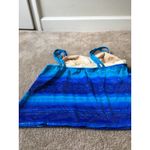 LP Swim by Maxine Women's Plus Size 16 Blue Striped Swim Tankini Halter Top Photo 2