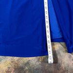 Morgan & Co. Blue Maxi Plunging V neck, Side Mesh Cutouts A Photo 12