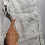 J Jill Love Linen White Pull On Capri Pants Pockets Sz M Capris Coastal Classic Size M Photo 2