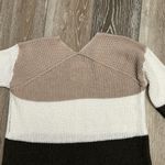 Staccato NWT Sz S Fabulous Color block Chunky Sweater Beige Gray Brown Cream Photo 4