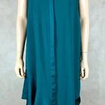 Rachel Roy Emerald Green Flounce-Hem Shirtdress Size MEDIUM Photo 0