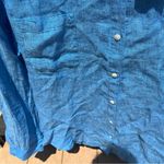 Lilly Pulitzer Sea View Button Down Linen Shirt in Beckon Blue x Sea Salt Sz XXL Photo 2