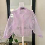 Motel Rocks MAKIZA Lilac Sheer Shirt Photo 2