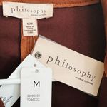 Philosophy Rich Brown Suede Shirt size M Photo 4