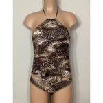 Becca New. Animal print Ribbed Tankini Set. Normally $155 S-top/M-bottom Photo 4