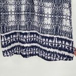 Beach Lunch Lounge flowy notch neck blouse size XL abstract bohemian White blue Photo 6