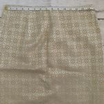 Carolina Herrera Beige And Silver Print Pencil Skirt Italian Made In Size 6 Photo 2