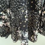 Isaac Mizrahi Floral Button Front Collar Blouse Top Shirt Dark Floral Modest 10 Photo 4
