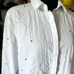 Rails Taylor Embroidered Mini Hearts Seersucker Shirt Photo 7