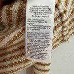 J Crew‎ Factory S Striped Mockneck Pullover Sweater Ivory Camel Stripe CC693 Tan Photo 5