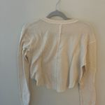Free People  Long Sleeve Waffle Knit Top Photo 3
