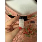 Vintage Y2K DEB Pink Floral Lace Sheer Short Sleeve Romantic Baby Top Small Photo 2