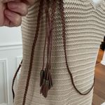 Soft Surroundings NWT  V-Neck Crochet Knit Tank Sheath Dress Beige Gold Metallic Photo 6