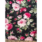 Black Dark Floral High Rise Shorts Elastic Waist Pockets Romantic Cottagecore Photo 7