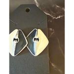 Retro Chic Black & White Geometric Earrings Photo 2