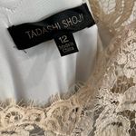 Tadashi Shoji  BHLDN Anthropologie Lace Boatneck 3/4 Sleeve Gown Cream Dress 12 Photo 7