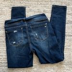 Wall Flower Dark Wash Distressed Denim Stretch Skinny Jeans Size 7 Photo 2