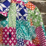 Polo Ralph Lauren Jacket Full Zip Multi Color Patchwork Light Weight Small NWT White Photo 3