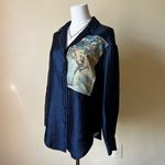 Van Gogh Museum Amsterdam Cotton Silk Button Down Shirt Blossoming Pear Tree M Blue Size M Photo 2
