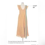 Anthropologie NWT The Peregrine Midi Dress in Gold / Orange - Yellow Photo 6