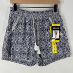 Briggs New York  Womens Linen Blend Navy White Tribal Patterned Shorts Size S‎ Photo 0