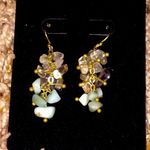 Light Pink & Light Blue Turquoise Stones Earrings NWT Photo 0