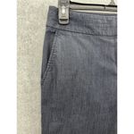 Ann Taylor LOFT  Women's Cropped Pants Blue Chambray Size 8 Julie Fit Cotton Photo 6