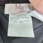 Max Mara Vintage 90s Silk Tulip Pink and Black Floral Flowy Midi Skirt Size 8 Photo 4