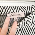 Philosophy  Pencil Skirt Women’s Large Black White Geometric Print Pull On Work Photo 4