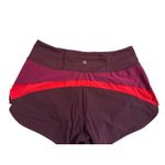 Athleta Colorblock Running Free Short 3.5" Women's Size Medium Burgundy Pocket Photo 1