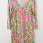Lilly Pulitzer  Palmetto Dress Short V-neck
Henley T-shirt Dress Pink Size XS Photo 1
