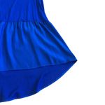Anthropologie Dolan  Royal Blue High Low Mini Dress Stretch Knit Size Medium Photo 2