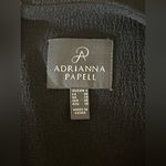 Adrianna Papell Black Sheath Dress Size 6 Lined Split Sleeve Cocktail Party Photo 4