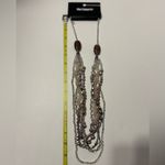 PIER 1 Long Layered Bead and Crystal Necklace Purple Photo 6