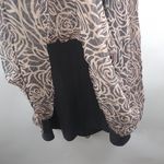 BCBG Paris S Silk Halter Formal Abstract Roses Pattern Maxi Dress in Gray Pink Photo 4