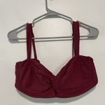 Monday Swimwear Clovelly Bikini Top in Burgundy Red Size XL Photo 1