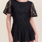 Miami  Black Lace Short Sleeve Romper Size Small Photo 0