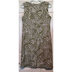 Perceptions  Petite Women's Lime White Zip‎ Up Dress Size 8P 36" Long x 16" PTP Photo 1